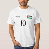 Aangepast vlagnummer sport Palestina T-shirt (Voorkant)
