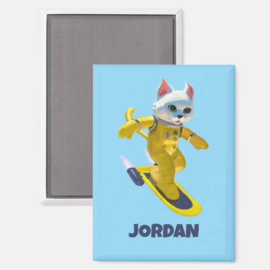 Aangepast Vliegend Skateboard Magneet (Voorkant / Achterkant)