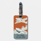 Aangepast vliegreizen bagagelabel (Achterkant verticaal)