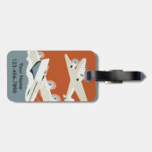 Aangepast vliegreizen bagagelabel (Achterkant horizontaal)