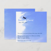 Aangepast vliegveld Sky Destination Wedding Kaart (Voorkant / Achterkant)