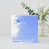 Aangepast vliegveld Sky Destination Wedding Kaart (Staand voorkant)