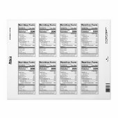 Aangepast voedingslabel voor voedingsmiddelen conf etiket (Full Sheet)