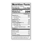 Aangepast voedseletiket conform FDA-normen Etiket (Voorkant)