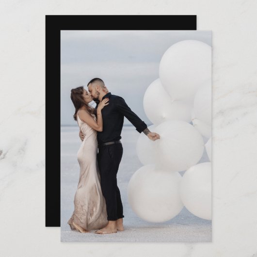 Aangepast Voeg eigen foto toe Afbeelding bruiloft Kaart (Voorkant / Achterkant)