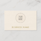 Aangepast Voeg hier bedrijfs Logo Gold Text Sjablo Visitekaartje (Voorkant)