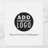 Aangepast Voeg je eigen bedrijf Logo toe | Wijn Etiket (Enkel label)