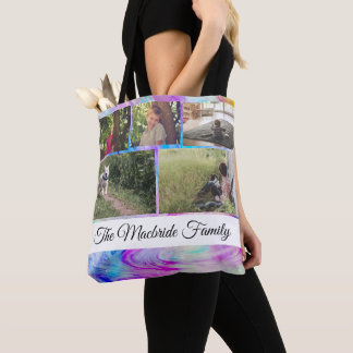 Aangepast Voeg je eigen foto-Collage en familienaa Tote Bag