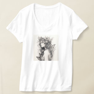 Aangepast (Voeg je eigen foto en/of tekst toe) V-h T-shirt