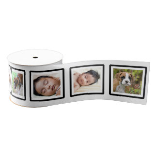 Aangepast voeg je eigen foto's toe Foto's in Lijst Grosgrain Lint