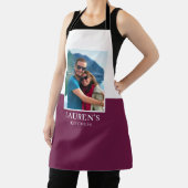 Aangepast Voeg je eigen naam toe Foto Plum Modern Schort (Insitu)