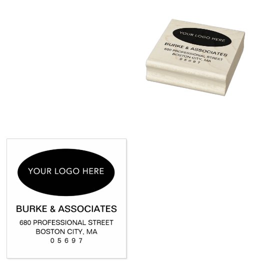 Aangepast Voeg je Logo-adres toe Rubberstempel (Gestempeld)
