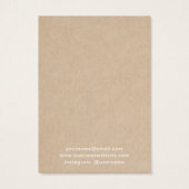 Aangepast Voeg je Logo Rustic Earring Holder Kaart (Achterkant)