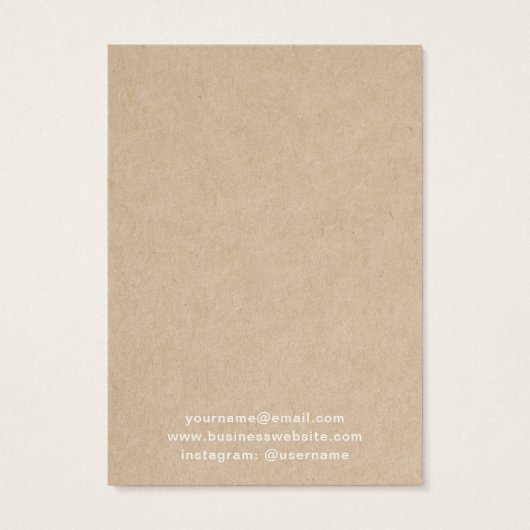 Aangepast Voeg je Logo Rustic Earring Holder Kaart (Achterkant)