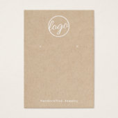 Aangepast Voeg je Logo Rustic Earring Holder Kaart (Voorkant)