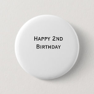 aangepast voeg je tekst gelukkige verjaardag 2e ee ronde button 5,7 cm