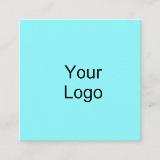 Aangepast, voeg Logo, Cyaan Blue toe. Vierkante Visitekaartje
