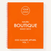 Aangepast voeg Logo eenvoudige, moderne Oranje bed Notitieboek (Voorkant)