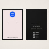 Aangepast voeg Logo lichtroze sieraden toe Visitekaartje (Voorkant /achterkant)