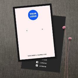 Aangepast voeg Logo lichtroze sieraden toe Visitekaartje