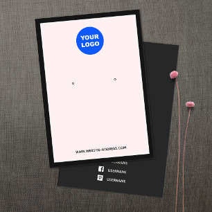 Aangepast voeg Logo lichtroze sieraden toe Visitekaartje