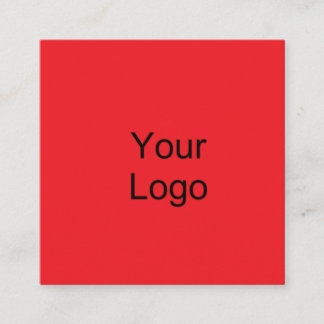 Aangepast, voeg Logo toe, levendig rood Vierkante Visitekaartje