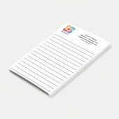 Aangepast Voeg uw bedrijfslogo lijn bedrijf Post-it® Notes (Schuin)