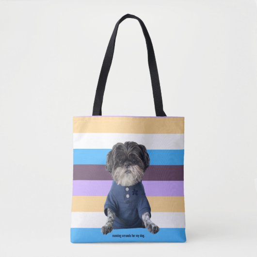 Aangepast Voeg uw eigen Foto tekst hond eenvoudige Tote Bag (Voorkant)