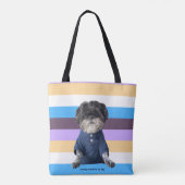 Aangepast Voeg uw eigen Foto tekst hond eenvoudige Tote Bag (Achterkant)