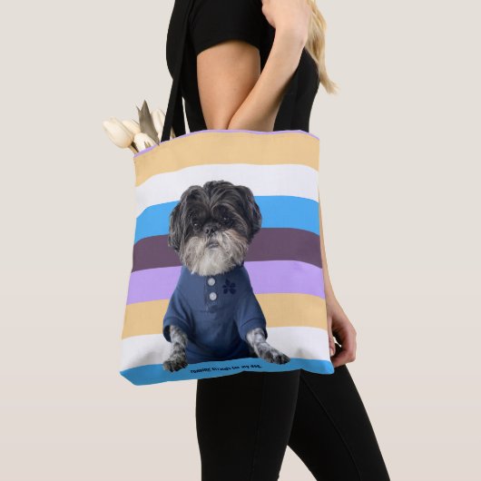 Aangepast Voeg uw eigen Foto tekst hond eenvoudige Tote Bag (Dichtbij)