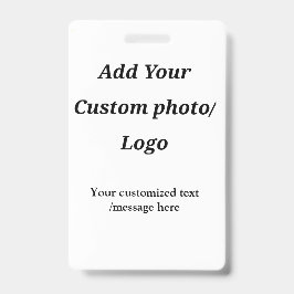 aangepast voeg uw foto logo uw tekst modern badge
