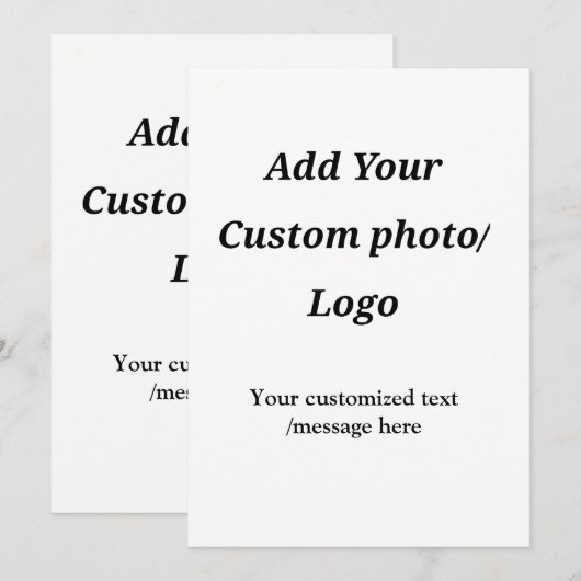 aangepast voeg uw foto logo uw tekst toe modern kaart (Voorkant / Achterkant)