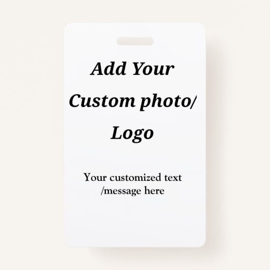Aangepast Voeg uw foto toe logo jouw tekst Custom  Badge (Voorkant)