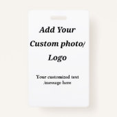 Aangepast Voeg uw foto toe logo jouw tekst Custom  Badge (Achterkant)