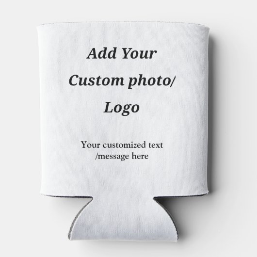 Aangepast Voeg uw foto toe logo jouw tekst Custom Blikjeskoeler (Achterkant)