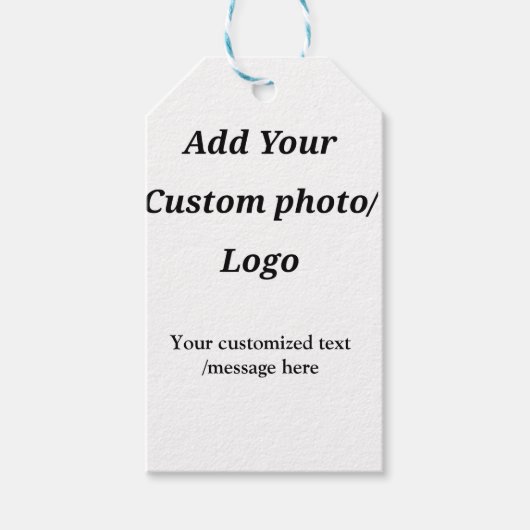 Aangepast Voeg uw foto toe logo jouw tekst Custom Cadeaulabel (Voorkant)