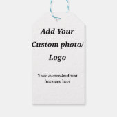 Aangepast Voeg uw foto toe logo jouw tekst Custom Cadeaulabel (Achterkant)