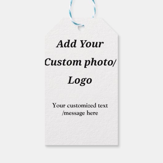 Aangepast Voeg uw foto toe logo jouw tekst Custom  Cadeaulabel (Achterkant)