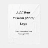 Aangepast Voeg uw foto toe logo jouw tekst Custom Fleece Deken (Voorkant)