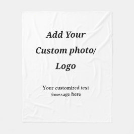 Aangepast Voeg uw foto toe logo jouw tekst Custom  Fleece Deken