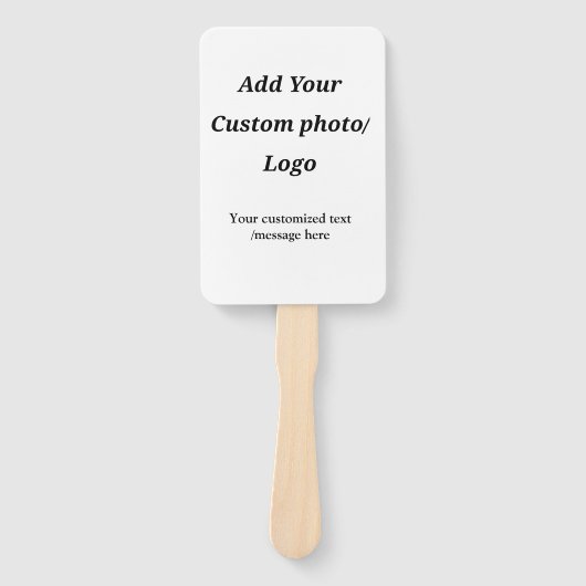 Aangepast Voeg uw foto toe logo jouw tekst Custom  Handwaaier (Voorkant)