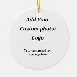 Aangepast Voeg uw foto toe logo jouw tekst Custom  Keramisch Ornament