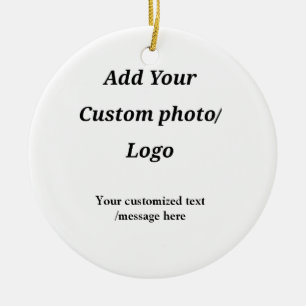 Aangepast Voeg uw foto toe logo jouw tekst Custom Keramisch Ornament