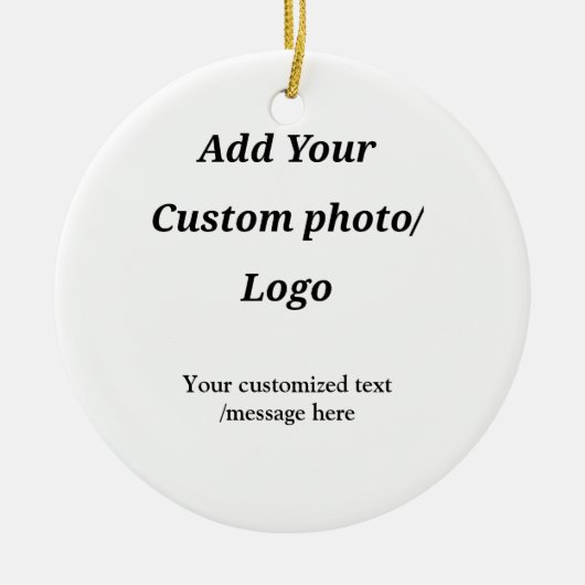 Aangepast Voeg uw foto toe logo jouw tekst Custom  Keramisch Ornament (Voorkant)