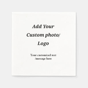 Aangepast Voeg uw foto toe logo jouw tekst Custom Servet