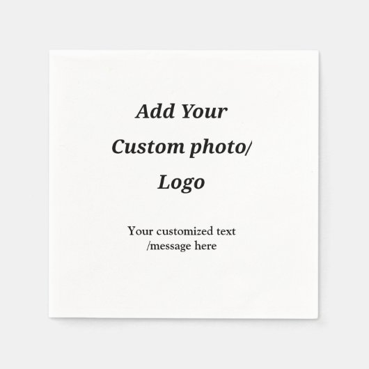 Aangepast Voeg uw foto toe logo jouw tekst Custom  Servet (Voorkant)