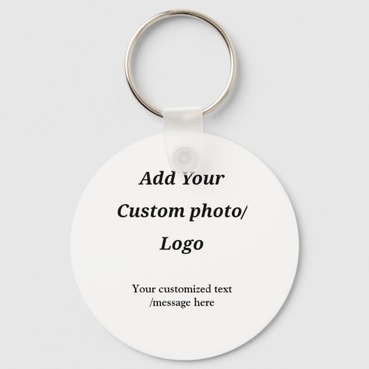 Aangepast Voeg uw foto toe logo jouw tekst Custom Sleutelhanger (Voorkant)