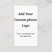 Aangepast Voeg uw foto toe logo jouw tekst Custom  Visitekaartje (Achterkant)