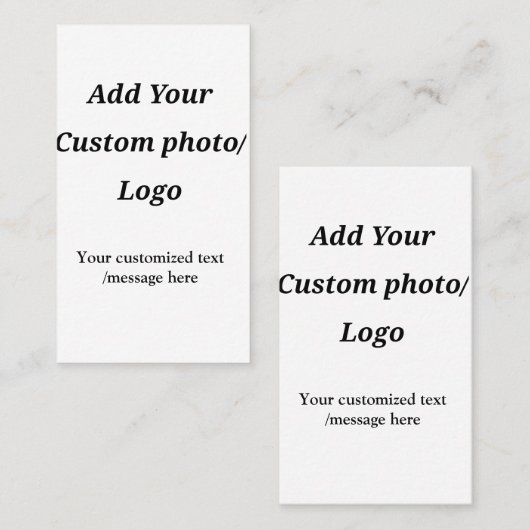 Aangepast Voeg uw foto toe logo jouw tekst Custom  Visitekaartje (Voorkant / Achterkant)