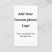 Aangepast Voeg uw foto toe logo jouw tekst Custom  Visitekaartje (Voorkant)